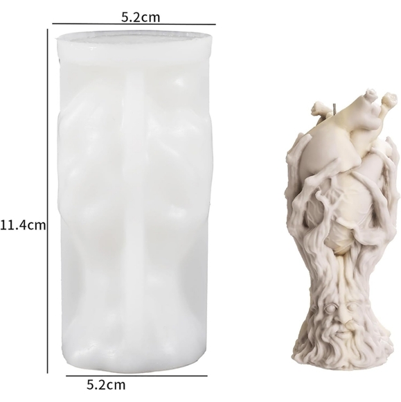 Heart Mold Organ Mold Claw Candle Mold Skull Heart Mold Tree Man Resin Casting M - Picture 2 of 7